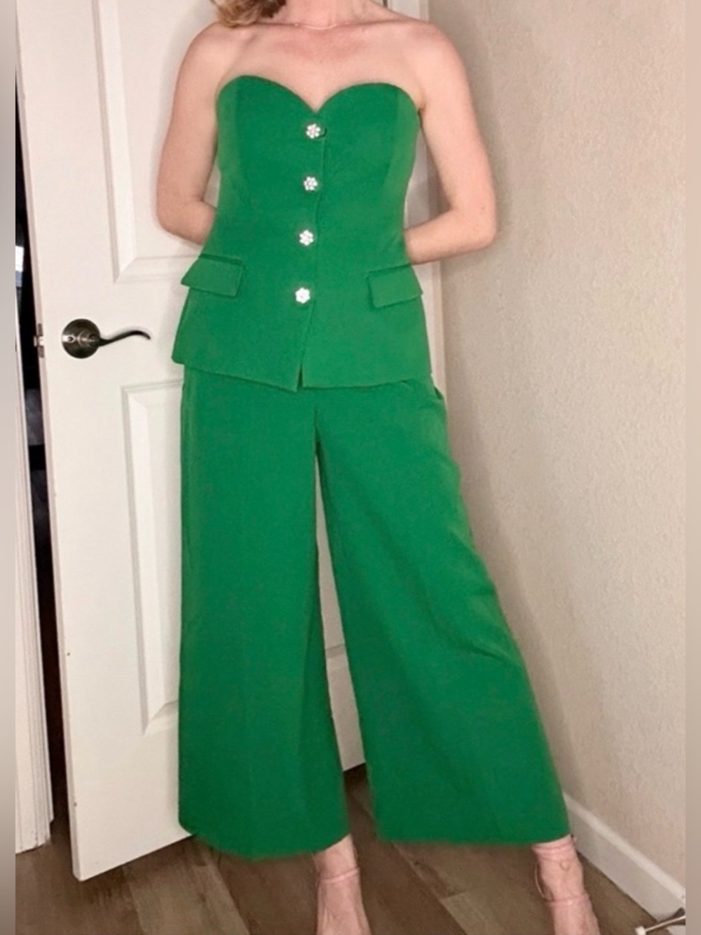 Zara strapless Suiting Top & Trousers SET